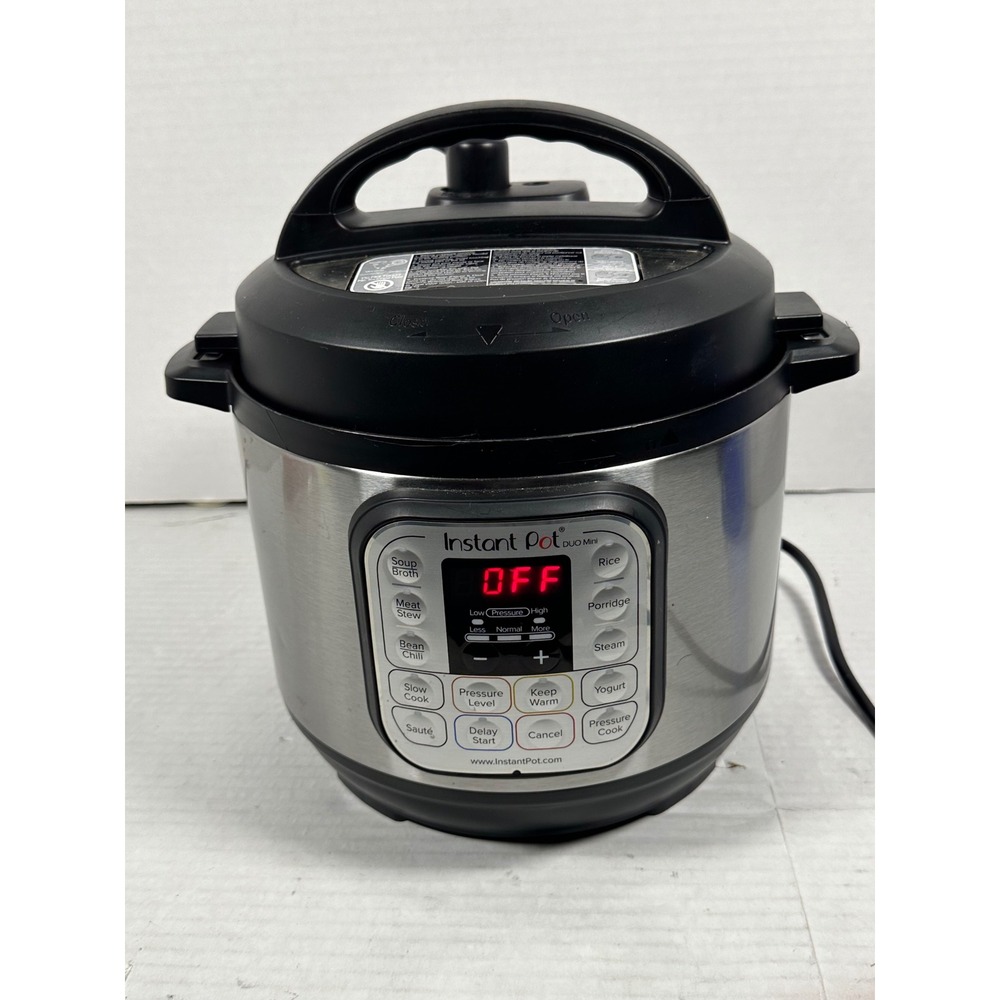 Instant Pot Duo Mini 3 Qt 7-in-1 Electric Pressure Cooker Silver Black 700W
